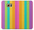 W3678 Colorful Rainbow Vertical Hülle Schutzhülle Taschen und Leder Flip für Samsung Galaxy S6