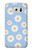 W3681 Daisy Flowers Pattern Hülle Schutzhülle Taschen und Leder Flip für Samsung Galaxy S6