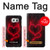 W3682 Devil Heart Hülle Schutzhülle Taschen und Leder Flip für Samsung Galaxy S6