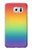 W3698 LGBT Gradient Pride Flag Hülle Schutzhülle Taschen und Leder Flip für Samsung Galaxy S6
