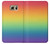 W3698 LGBT Gradient Pride Flag Hülle Schutzhülle Taschen und Leder Flip für Samsung Galaxy S6