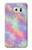 W3706 Pastel Rainbow Galaxy Pink Sky Hülle Schutzhülle Taschen und Leder Flip für Samsung Galaxy S6