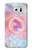 W3709 Pink Galaxy Hülle Schutzhülle Taschen und Leder Flip für Samsung Galaxy S6