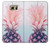 W3711 Pink Pineapple Hülle Schutzhülle Taschen und Leder Flip für Samsung Galaxy S6