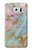 W3717 Rose Gold Blue Pastel Marble Graphic Printed Hülle Schutzhülle Taschen und Leder Flip für Samsung Galaxy S6