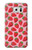 W3719 Strawberry Pattern Hülle Schutzhülle Taschen und Leder Flip für Samsung Galaxy S6