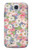W3688 Floral Flower Art Pattern Hülle Schutzhülle Taschen und Leder Flip für Samsung Galaxy S4
