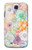 W3705 Pastel Floral Flower Hülle Schutzhülle Taschen und Leder Flip für Samsung Galaxy S4