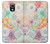 W3705 Pastel Floral Flower Hülle Schutzhülle Taschen und Leder Flip für Samsung Galaxy S4