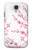 W3707 Pink Cherry Blossom Spring Flower Hülle Schutzhülle Taschen und Leder Flip für Samsung Galaxy S4