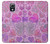 W3710 Pink Love Heart Hülle Schutzhülle Taschen und Leder Flip für Samsung Galaxy S4