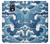 W3751 Wave Pattern Hülle Schutzhülle Taschen und Leder Flip für Samsung Galaxy S4