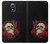 W3753 Dark Gothic Goth Skull Roses Hülle Schutzhülle Taschen und Leder Flip für Samsung Galaxy S4
