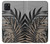 W3692 Gray Black Palm Leaves Hülle Schutzhülle Taschen und Leder Flip für Samsung Galaxy Note10 Lite