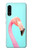 W3708 Pink Flamingo Hülle Schutzhülle Taschen und Leder Flip für Samsung Galaxy A90 5G
