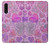 W3710 Pink Love Heart Hülle Schutzhülle Taschen und Leder Flip für Samsung Galaxy A90 5G