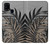 W3692 Gray Black Palm Leaves Hülle Schutzhülle Taschen und Leder Flip für Samsung Galaxy M31