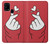 W3701 Mini Heart Love Sign Hülle Schutzhülle Taschen und Leder Flip für Samsung Galaxy M31
