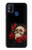 W3753 Dark Gothic Goth Skull Roses Hülle Schutzhülle Taschen und Leder Flip für Samsung Galaxy M31