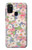 W3688 Floral Flower Art Pattern Hülle Schutzhülle Taschen und Leder Flip für Samsung Galaxy M21