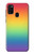 W3698 LGBT Gradient Pride Flag Hülle Schutzhülle Taschen und Leder Flip für Samsung Galaxy M21