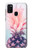 W3711 Pink Pineapple Hülle Schutzhülle Taschen und Leder Flip für Samsung Galaxy M21