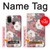 W3716 Rose Floral Pattern Hülle Schutzhülle Taschen und Leder Flip für Samsung Galaxy M21