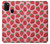 W3719 Strawberry Pattern Hülle Schutzhülle Taschen und Leder Flip für Samsung Galaxy M21
