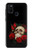 W3753 Dark Gothic Goth Skull Roses Hülle Schutzhülle Taschen und Leder Flip für Samsung Galaxy M21