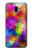 W3677 Colorful Brick Mosaics Hülle Schutzhülle Taschen und Leder Flip für Samsung Galaxy J6+ (2018), J6 Plus (2018)
