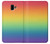 W3698 LGBT Gradient Pride Flag Hülle Schutzhülle Taschen und Leder Flip für Samsung Galaxy J6+ (2018), J6 Plus (2018)