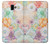 W3705 Pastel Floral Flower Hülle Schutzhülle Taschen und Leder Flip für Samsung Galaxy J6+ (2018), J6 Plus (2018)