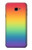 W3698 LGBT Gradient Pride Flag Hülle Schutzhülle Taschen und Leder Flip für Samsung Galaxy J4+ (2018), J4 Plus (2018)