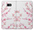 W3707 Pink Cherry Blossom Spring Flower Hülle Schutzhülle Taschen und Leder Flip für Samsung Galaxy J4+ (2018), J4 Plus (2018)