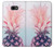 W3711 Pink Pineapple Hülle Schutzhülle Taschen und Leder Flip für Samsung Galaxy J4+ (2018), J4 Plus (2018)