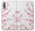 W3707 Pink Cherry Blossom Spring Flower Hülle Schutzhülle Taschen und Leder Flip für Samsung Galaxy A7 (2018)