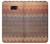 W3752 Zigzag Fabric Pattern Graphic Printed Hülle Schutzhülle Taschen und Leder Flip für Samsung Galaxy A3 (2017)