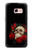 W3753 Dark Gothic Goth Skull Roses Hülle Schutzhülle Taschen und Leder Flip für Samsung Galaxy A3 (2017)