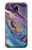 W3676 Colorful Abstract Marble Stone Hülle Schutzhülle Taschen und Leder Flip für Samsung Galaxy J5 (2017) EU Version