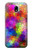W3677 Colorful Brick Mosaics Hülle Schutzhülle Taschen und Leder Flip für Samsung Galaxy J5 (2017) EU Version