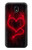 W3682 Devil Heart Hülle Schutzhülle Taschen und Leder Flip für Samsung Galaxy J5 (2017) EU Version