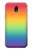 W3698 LGBT Gradient Pride Flag Hülle Schutzhülle Taschen und Leder Flip für Samsung Galaxy J5 (2017) EU Version