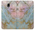 W3717 Rose Gold Blue Pastel Marble Graphic Printed Hülle Schutzhülle Taschen und Leder Flip für Samsung Galaxy J3 (2017) EU Version