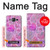 W3710 Pink Love Heart Hülle Schutzhülle Taschen und Leder Flip für Samsung Galaxy On5