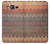 W3752 Zigzag Fabric Pattern Graphic Printed Hülle Schutzhülle Taschen und Leder Flip für Samsung Galaxy On5