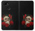 W3753 Dark Gothic Goth Skull Roses Hülle Schutzhülle Taschen und Leder Flip für Google Pixel 3