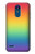 W3698 LGBT Gradient Pride Flag Hülle Schutzhülle Taschen und Leder Flip für LG K8 (2018)