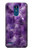 W3713 Purple Quartz Amethyst Graphic Printed Hülle Schutzhülle Taschen und Leder Flip für LG K8 (2018)