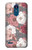 W3716 Rose Floral Pattern Hülle Schutzhülle Taschen und Leder Flip für LG K8 (2018)