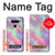W3706 Pastel Rainbow Galaxy Pink Sky Hülle Schutzhülle Taschen und Leder Flip für LG V40, LG V40 ThinQ